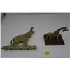 Image 4 : Brass Elephant Key Hanger and Brass Giraffe Statuete