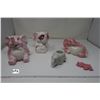 Image 1 : 3 Pink Elephant Money Banks and Other Ceramic Ornaments