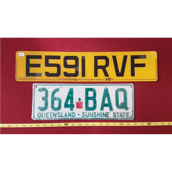 Queensland ,Australia /Norfolk England Plates