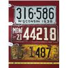 Image 1 : 1930 South Dakota ,1921 Montana,1938 Wisconsin Plates