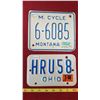 Image 1 : 1983 Montana Motorcycle & 1998 Ohio Motorcycle Plates
