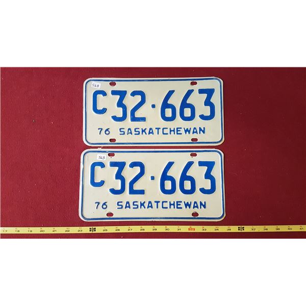 C32.663 Licence Plates Pair