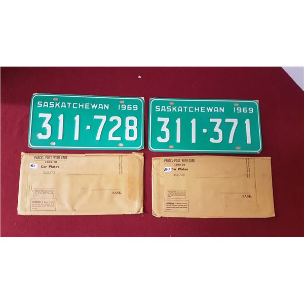 2 Pair of NOS SK Licence Plates