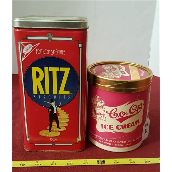 Ritz Cracker & Co-op Ice Cream Containers
