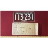 Image 1 : 1930 SK Licence Plate NOS
