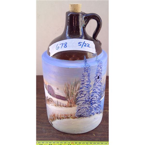 1 - 1 Gallon Crock Painted