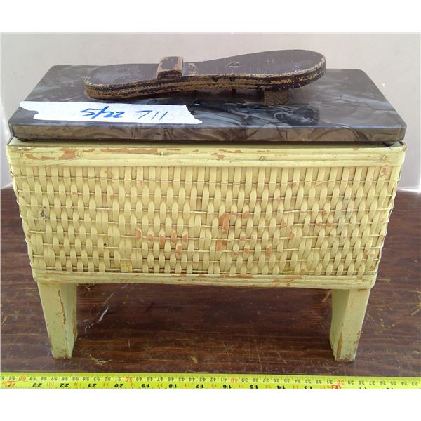 Antique Shoe Box with Lots of Treasures