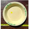 Image 1 : 1 - 9" Pie Plate - Yellow & Green - No Markings