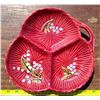 Image 1 : 1 Red 3-Part Pickle Dish