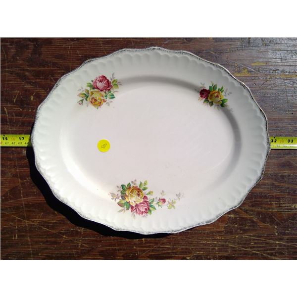 1 - 13" Oval Platter Swinnbrtons Luxor Vellum Reg # 837608