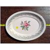 Image 1 : 1 - 13.5" Oval Platter - Cornish Rose USA 22k Gold