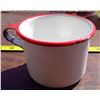 Image 2 : 1 - 4" Tin Cup - red & white