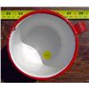 Image 4 : 1 - 4" Tin Cup - red & white