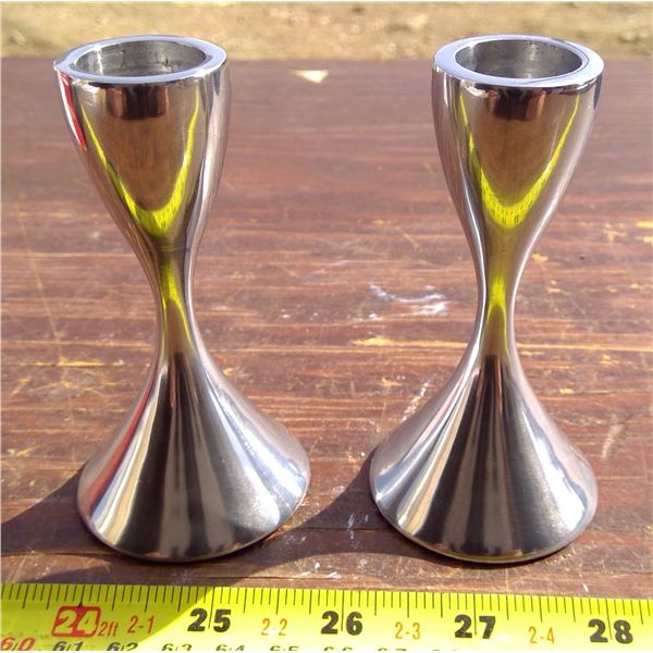 1 Set Umbra Candle Holders - Silver