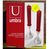Image 2 : 1 Set Umbra Candle Holders - Silver