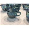 Image 2 : Lot of 10 vintage Indiana blue carnival glass harvest grape punch mugs