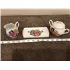 Image 2 : Vintage cream/sugar/tray set, stamped Japan, no chips - 3 photos
