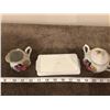 Image 3 : Vintage cream/sugar/tray set, stamped Japan, no chips - 3 photos