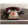 Image 1 : Vintage Coca Cola stained galss look telephone, works - 2 photos