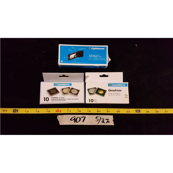 Coin Capsuls & Magnifier