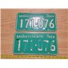 Image 1 : Pair of matched 1969 Saskatchewan license plates
