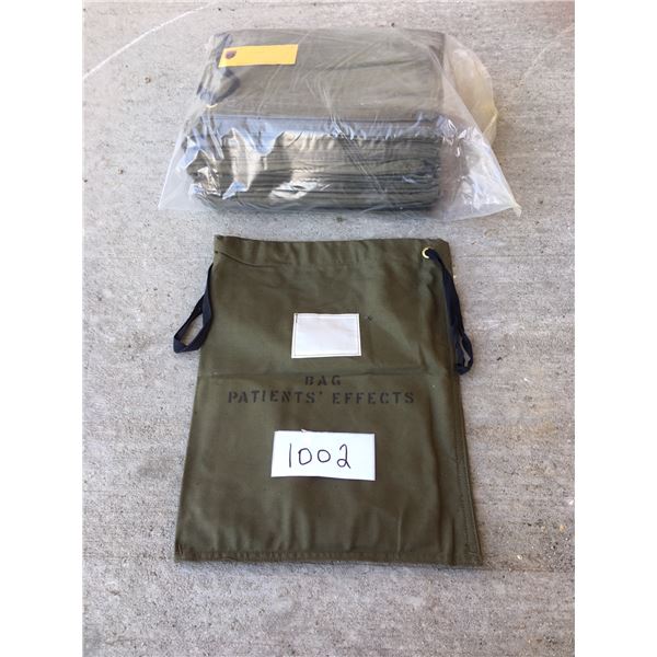 Pack of 25 patients effects bags, Canadian Government 1960s era