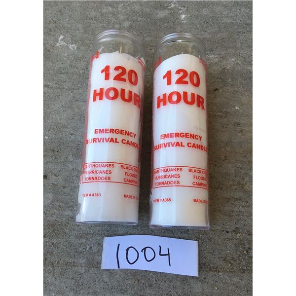 2 x 120 hour Glass survival candles, Made in USA