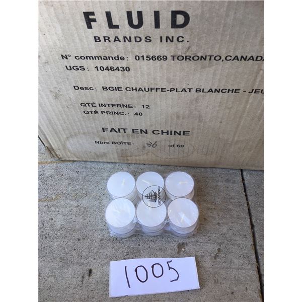 572 Tea Candles, new in Original case Packs