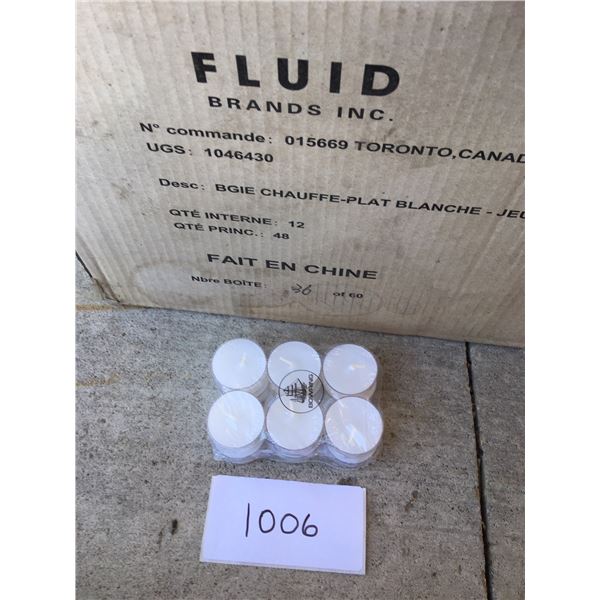 572 Tea Candles, new in Original case Packs