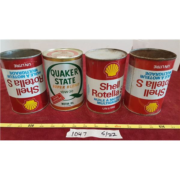 Lot 4 Oil Tins