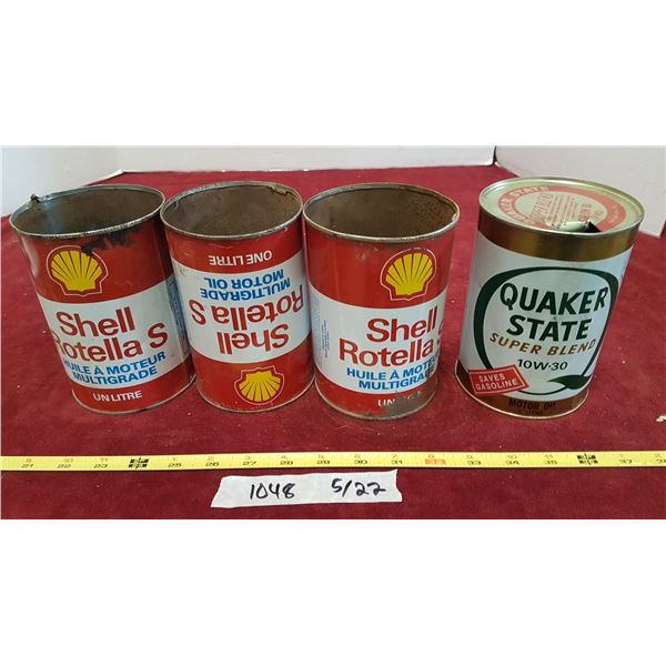 Lot 4 Oil Tins