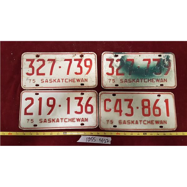 4 1975 Sask. Plates