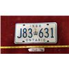 Image 1 : 1968 Ontario Plate