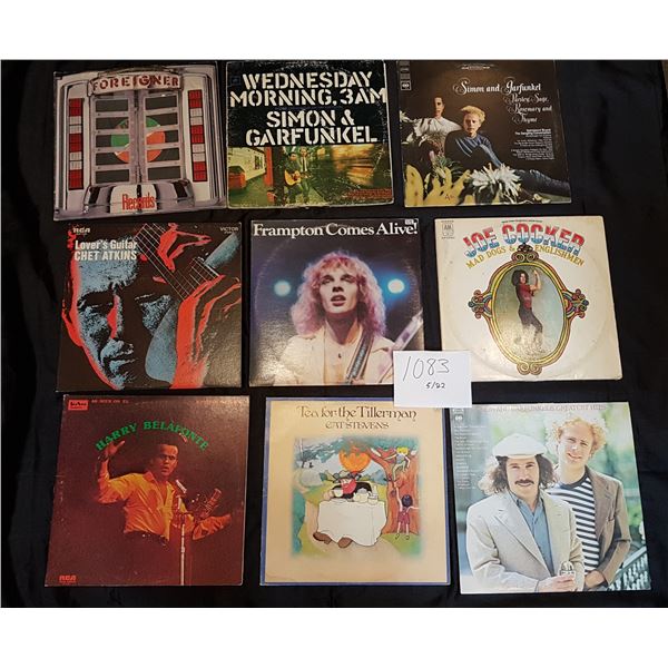 9 Classic Rock/Folk Record/Vinyl Bundle (3X 2LP and 6 X LP)