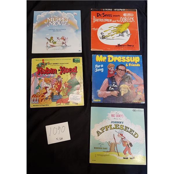 5X Classic Children’s Record/Vinyl (Mr. Dressup, Disney, Sesame Street and Muppets)