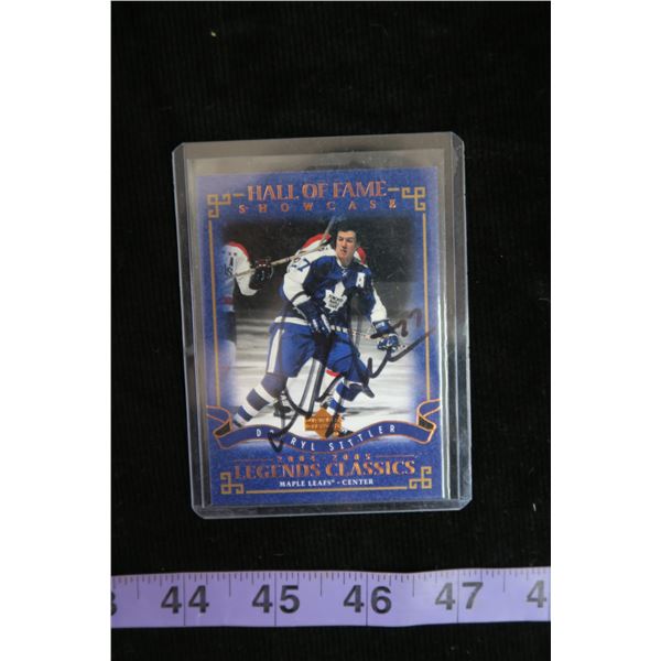 #1114 - Upper Deck Legends Darryl Sittler Autographed Card