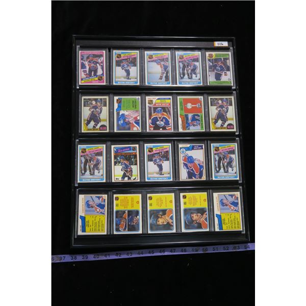 #1116 - Wayne Gretzky Framed Hockey Cards (20 Cards)