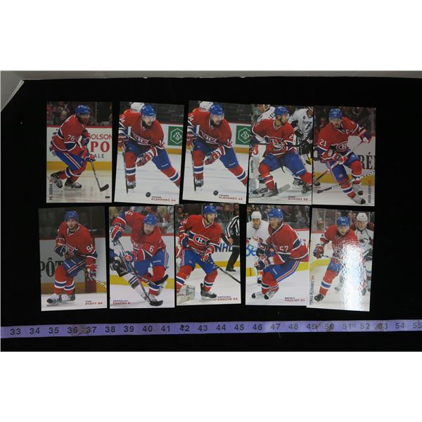 #1118 - 10 Montreal Canadiens 3 X 5 Player Bio Cards