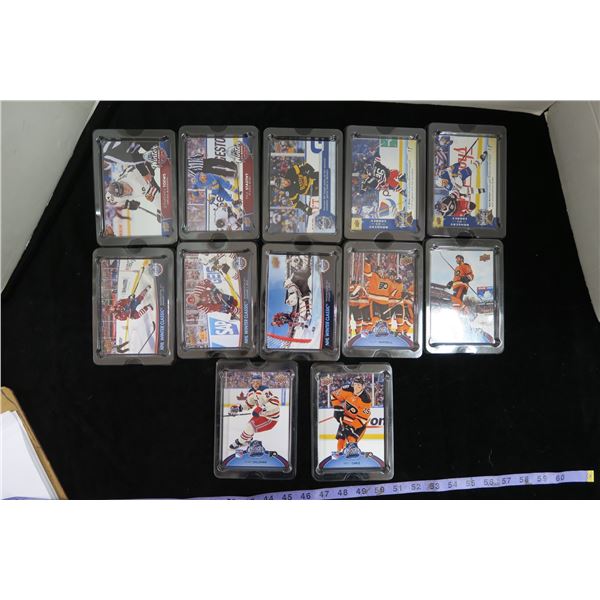 #1127 - Upper Deck Winter Classic 5X7 Box Topper Cards (12 in Protective Cases)