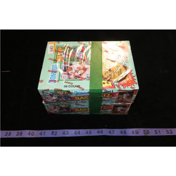 #1143 - Lot of 2 Boxes of 36 Packs - 1991 Donruss Series 2 Baseball Cards Sealed - Find Sandberg Aut