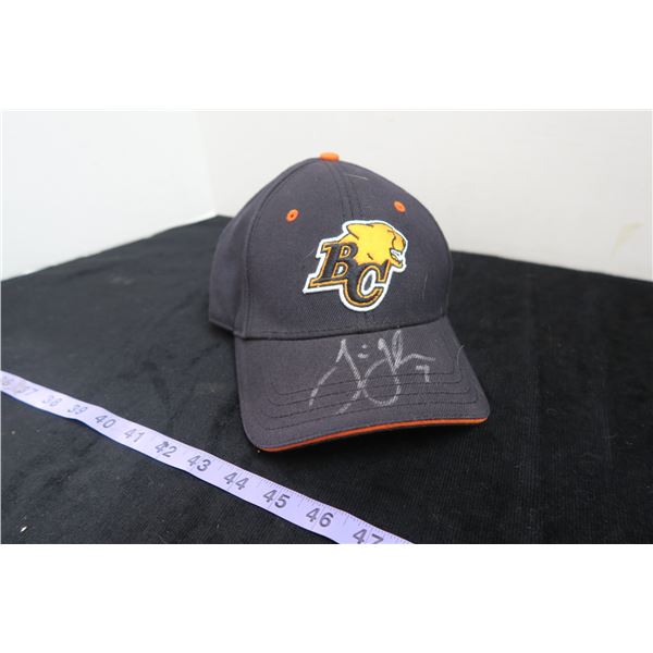 #1149 - BC Lions QB Jarious Jackson Autographed Hat - Tums Redemption