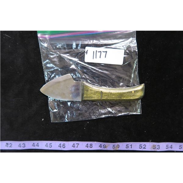 #1177 - Hand Made Skinning Knife; Fixed Blade; Weighted Full Tang; Heavy Duty and Solid, 7" Length