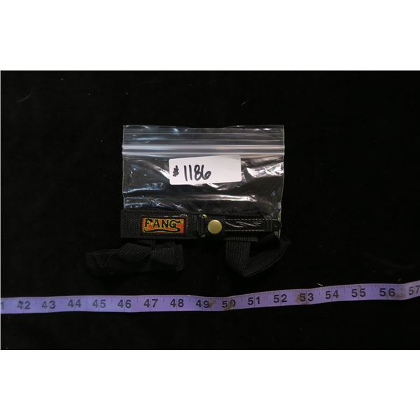 #1186 - Vintage United Cutlery #UC48 Stainless Steel "FANG" Boot Knife w/Sheath & Velcro Straps