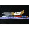 Image 2 : #1196 - 2 Vintage Stainless Pakistan Knives; The White Defender and Red and Green Pearlesque handle
