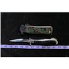 Image 2 : #1201 - Lot of 2 Broken Knives, Silver wont stay shut & Loose Blade, Camo wont eject blade