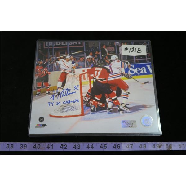 #1218 - Autographed 8 X 10 Stephane Matteau '94 Cup Champs