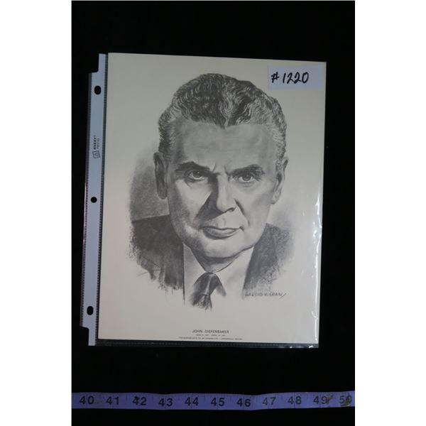 #1220 - Quaker Oats Centennials Prints John Diefenbaker