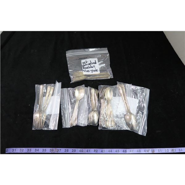 #1228 - Misc. Lot of 29 Pieces of Silver Plate, Tudor & Extra Plate, Old International, Revelation; 