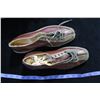 Image 2 : #1265 - Vintage Pair of Bowling Shoes MGB Stamped on Bottom Sz9 in Carry Bag