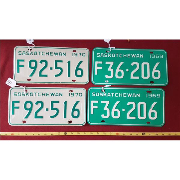 SK Farm Licence Plates 1969 & 1970